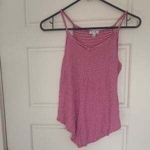 love, Fire Fuchsia Striped Tank Top